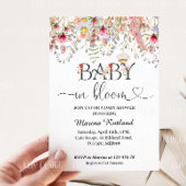 Baby in Bloom Wildflower Baby shower Invitation Kaart