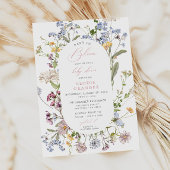 Baby in Bloom Wildflower Baby shower Invitation Kaart
