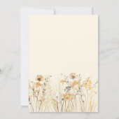 Baby in Bloom Wildflower Baby shower Invitation Kaart (Achterkant)