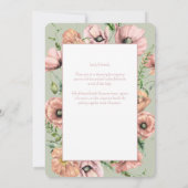 Baby in Bloom Wildflower Baby shower Invitation Kaart (Achterkant)