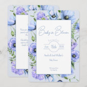 Baby in Bloom Wildflower Baby shower Invitation Kaart (Voorkant / Achterkant)