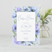 Baby in Bloom Wildflower Baby shower Invitation Kaart (Staand voorkant)