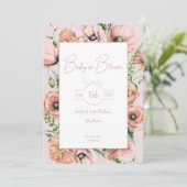 Baby in Bloom Wildflower Baby shower Invitation Kaart (Staand voorkant)