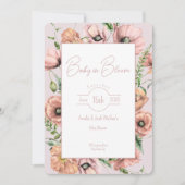 Baby in Bloom Wildflower Baby shower Invitation Kaart (Voorkant)