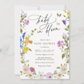 Baby in Bloom Wildflower Baby shower Kaart (Voorkant)