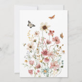 Baby in Bloom Wildflower Baby shower Kaart (Achterkant)