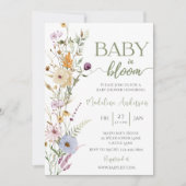 Baby in Bloom Wildflower Baby shower Kaart (Voorkant)