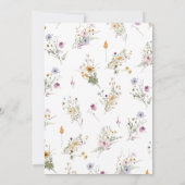 Baby in Bloom Wildflower Baby shower Kaart (Achterkant)