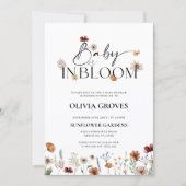 Baby in Bloom Wildflower Baby shower Kaart (Voorkant)