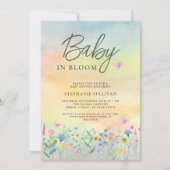 Baby in Bloom Wildflower Baby shower Kaart (Voorkant)