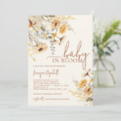 Baby in Bloom Wildflower Baby shower Kaart (Staand voorkant)