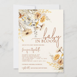 Baby in Bloom Wildflower Baby shower Kaart