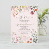 Baby in Bloom Wildflower Baby shower Kaart (Staand voorkant)