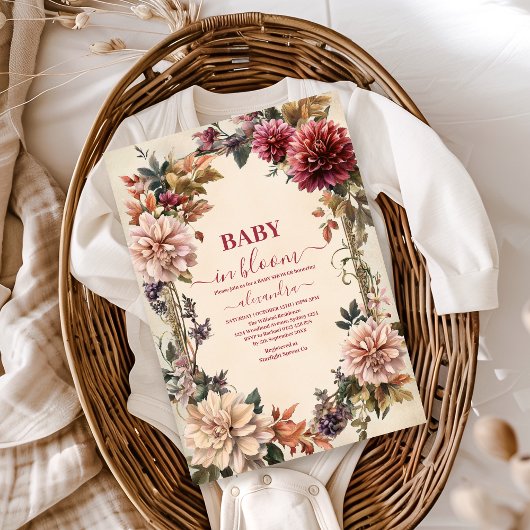Baby in Bloom Wildflower Baby shower Kaart