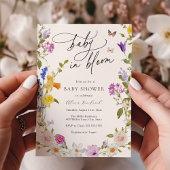 Baby in Bloom Wildflower Baby shower Kaart