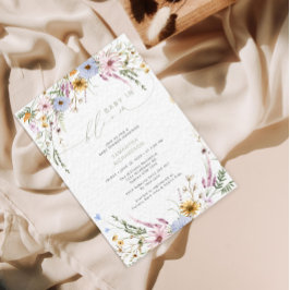 Baby in bloom Wildflower Baby shower Kaart