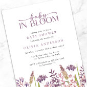 Baby in Bloom Wildflower Baby shower Kaart