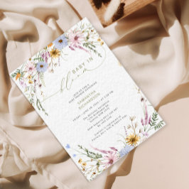 Baby in bloom Wildflower Baby shower Kaart