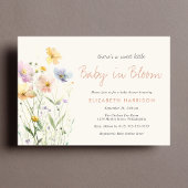 Baby in Bloom Wildflower Baby shower Kaart