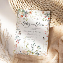 Baby in Bloom Wildflower Baby shower