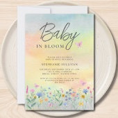 Baby in Bloom Wildflower Baby shower Kaart