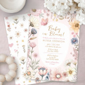 Baby in Bloom Wildflower Baby shower Kaart