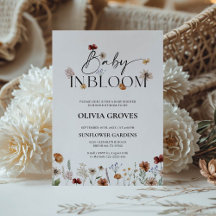 Baby in Bloom Wildflower Baby shower