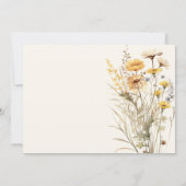 Baby in Bloom Wildflower Baby shower Kaart (Achterkant)