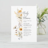 Baby in Bloom Wildflower Baby shower Kaart (Staand voorkant)