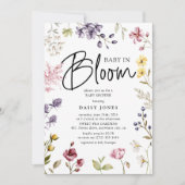 Baby in Bloom Wildflower Baby shower Kaart (Voorkant)