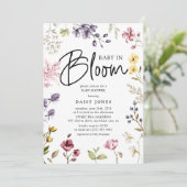 Baby in Bloom Wildflower Baby shower Kaart (Staand voorkant)