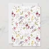 Baby in Bloom Wildflower Baby shower Kaart (Achterkant)
