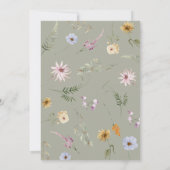 Baby in bloom Wildflower Baby shower Kaart (Achterkant)