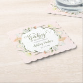 Baby in Bloom Wildflower Baby shower Kartonnen Onderzetters (Gebogen)