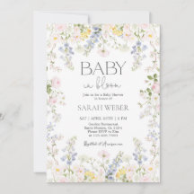 Baby in Bloom Wildflower Baby Shower Meisje