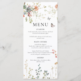 Baby in Bloom Wildflower Baby Shower Menu