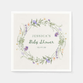Baby in Bloom Wildflower Baby Shower Napkins Servet