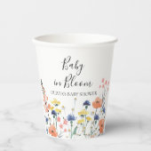 Baby in Bloom Wildflower baby shower Papieren Bekers (Voorkant)