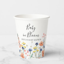 Baby in Bloom Wildflower baby shower Papieren Bekers