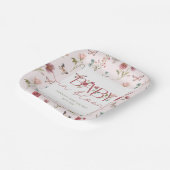 Baby in Bloom Wildflower Baby shower Papieren Bordje (Gebogen)