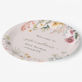 Baby in Bloom Wildflower Baby shower Papieren Bordje (Gekanteld)