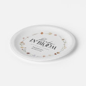 Baby in bloom wildflower baby shower papieren bordje (Gekanteld)