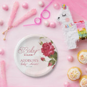 Baby in Bloom Wildflower Baby shower Papieren Bordje (Feest)