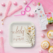 Baby in Bloom Wildflower Baby Shower Papieren Bordje (Feest)