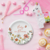 Baby in Bloom Wildflower baby shower Papieren Bordje (Feest)