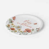 Baby in Bloom Wildflower baby shower Papieren Bordje (Gekanteld)