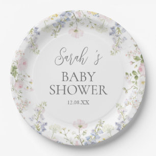 Baby in Bloom Wildflower Baby Shower Papieren Bordje