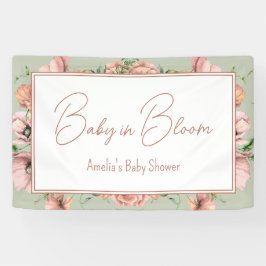 Baby in Bloom Wildflower Baby Shower Photo Wall Spandoek