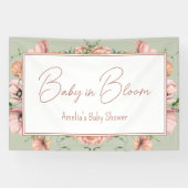 Baby in Bloom Wildflower Baby Shower Photo Wall Spandoek (Horizontaal)