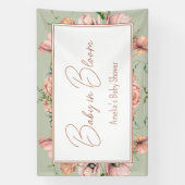 Baby in Bloom Wildflower Baby Shower Photo Wall Spandoek (Verticaal)